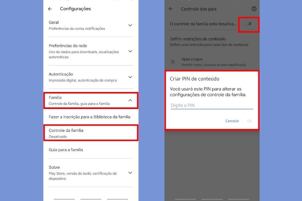 COLOCAR SENHA E BLOQUEAR JOGOS NA PLAY STORE - CONTROLE DOS PAIS