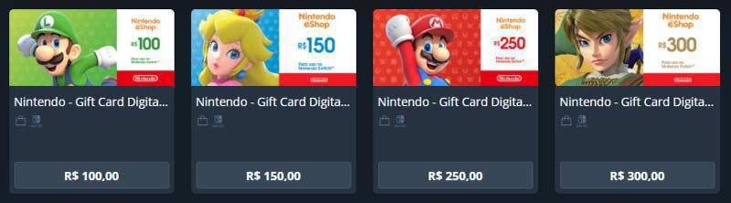 Nintendo - Gift Card Digital 150 Reais - Nintendo - Compre na Nuuvem