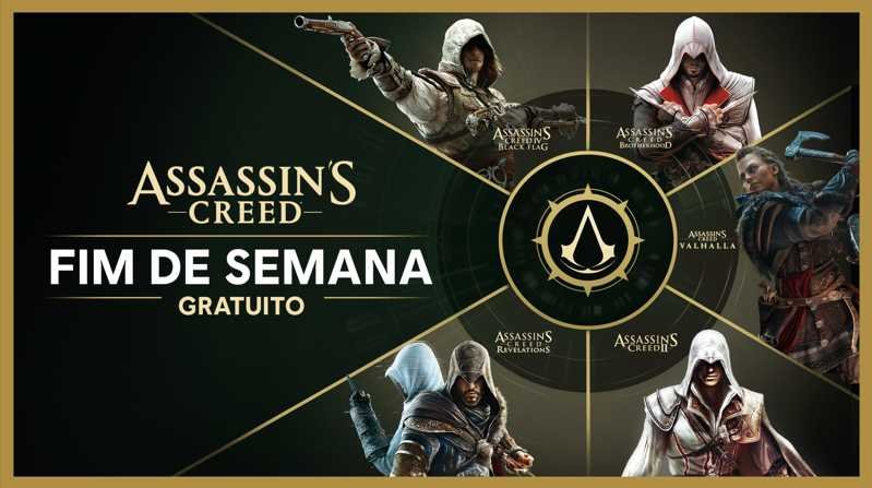 Ubisoft vai liberar cinco jogos da série Assassin's Creed para testar de graça em evento no final de semana
