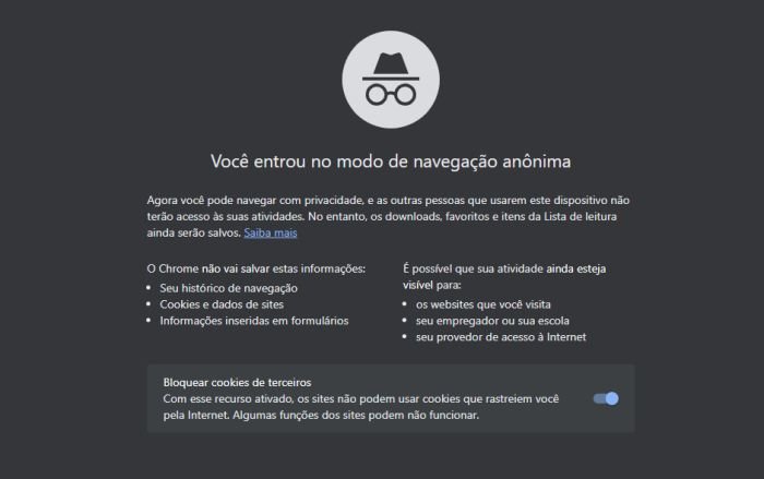 Segundo os autores, o modo anônimo do Chrome não tem nada de anônimo.