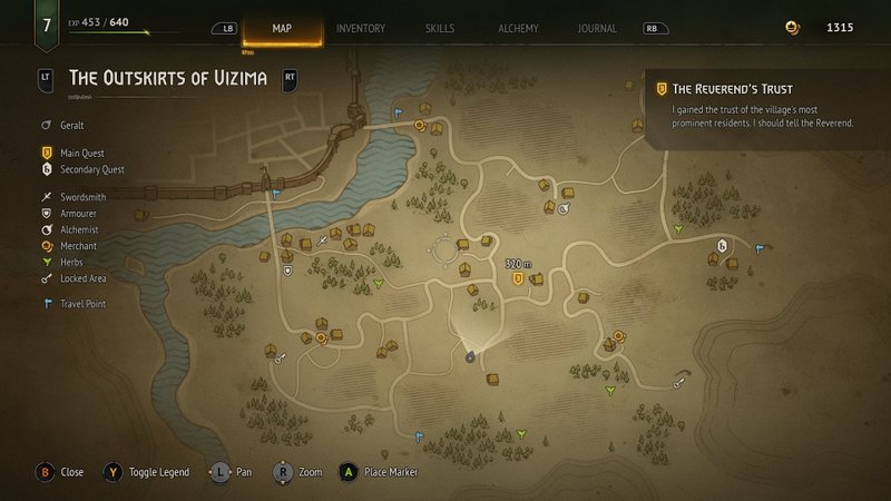 Conceito do mapa de The Witcher 1 criado por Brazdeikis.