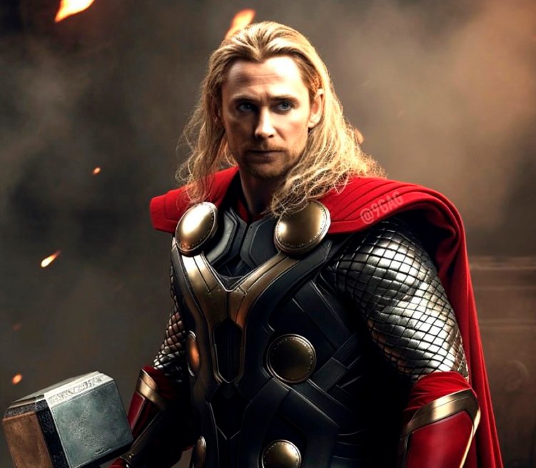Tom Hiddleston como Thor.