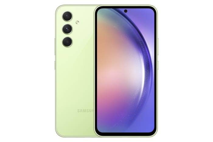 O Galaxy A54 5G é um exemplo de telefone com painel AMOLED.