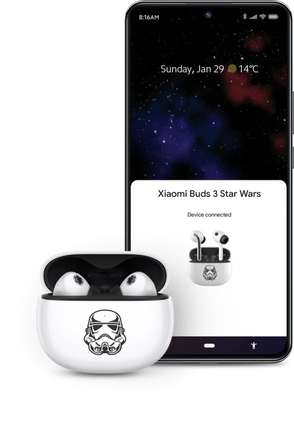 Fone Xiaomi Buds 3 Star Wars.