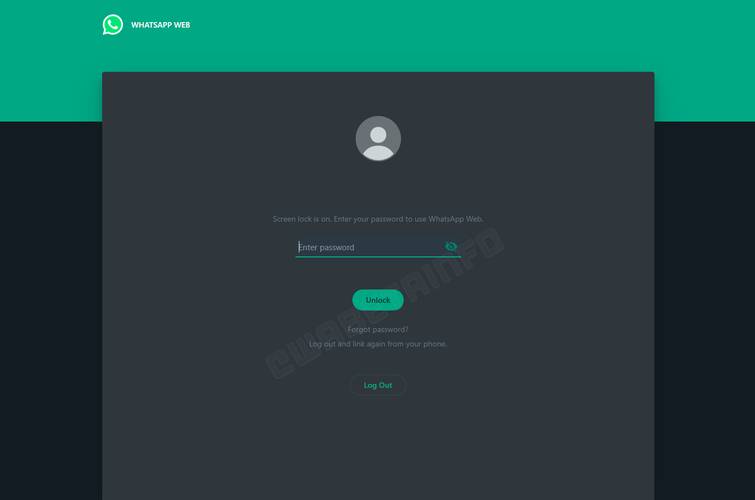 A tela do WhatsApp Web exige uma senha para que o usuário acesse os bate-papos.