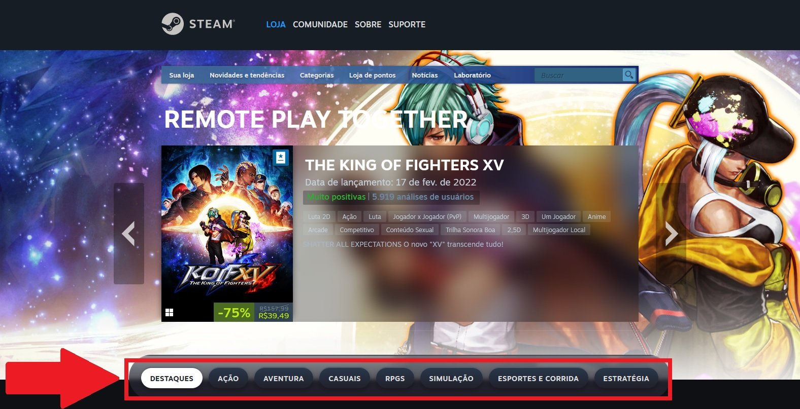 Steam Brasil - Steam Remote Play Together é oficialmente