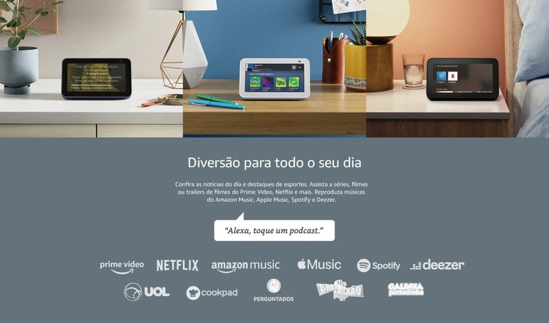 É possível pedir para a Alexa reproduzir suas séries e filmes favoritos.