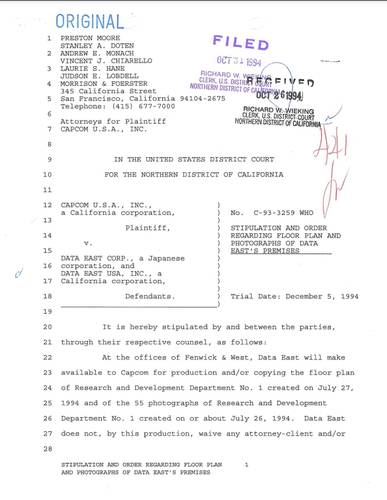 Requisição feita ao Tribunal Distrital do Norte da California