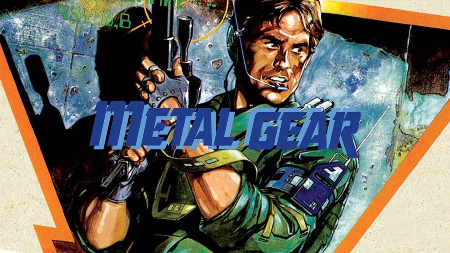 Solid Snake na capa do primeiro Metal Gear.