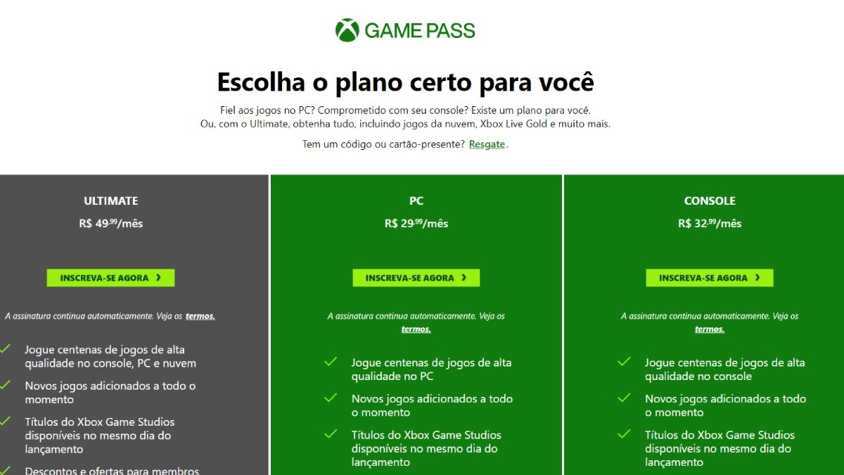 Microsoft oferece assinatura Xbox Game Pass por R$ 1