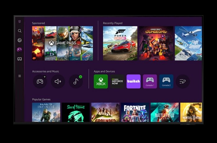 Gaming Hub da Samsung já está disponível em TVs antigas da marca