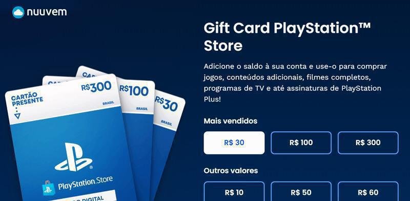 GIFT CARD PSN-PLAYSTATION STORE BRASIL - CB GAMES