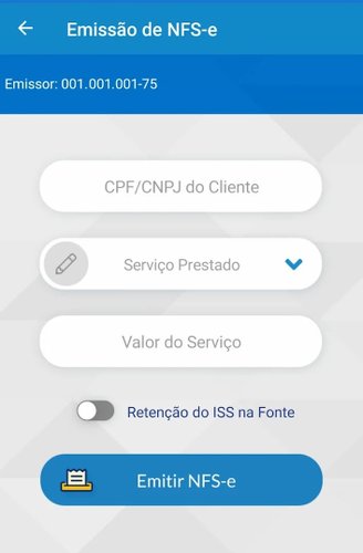 É necessário preencher todos os dados para emitir a nota fiscal