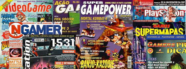 Nos anos 90, editoras brasileiras passaram a publicar revistas especializadas em videogames. (Imagem: Site Jogamos)