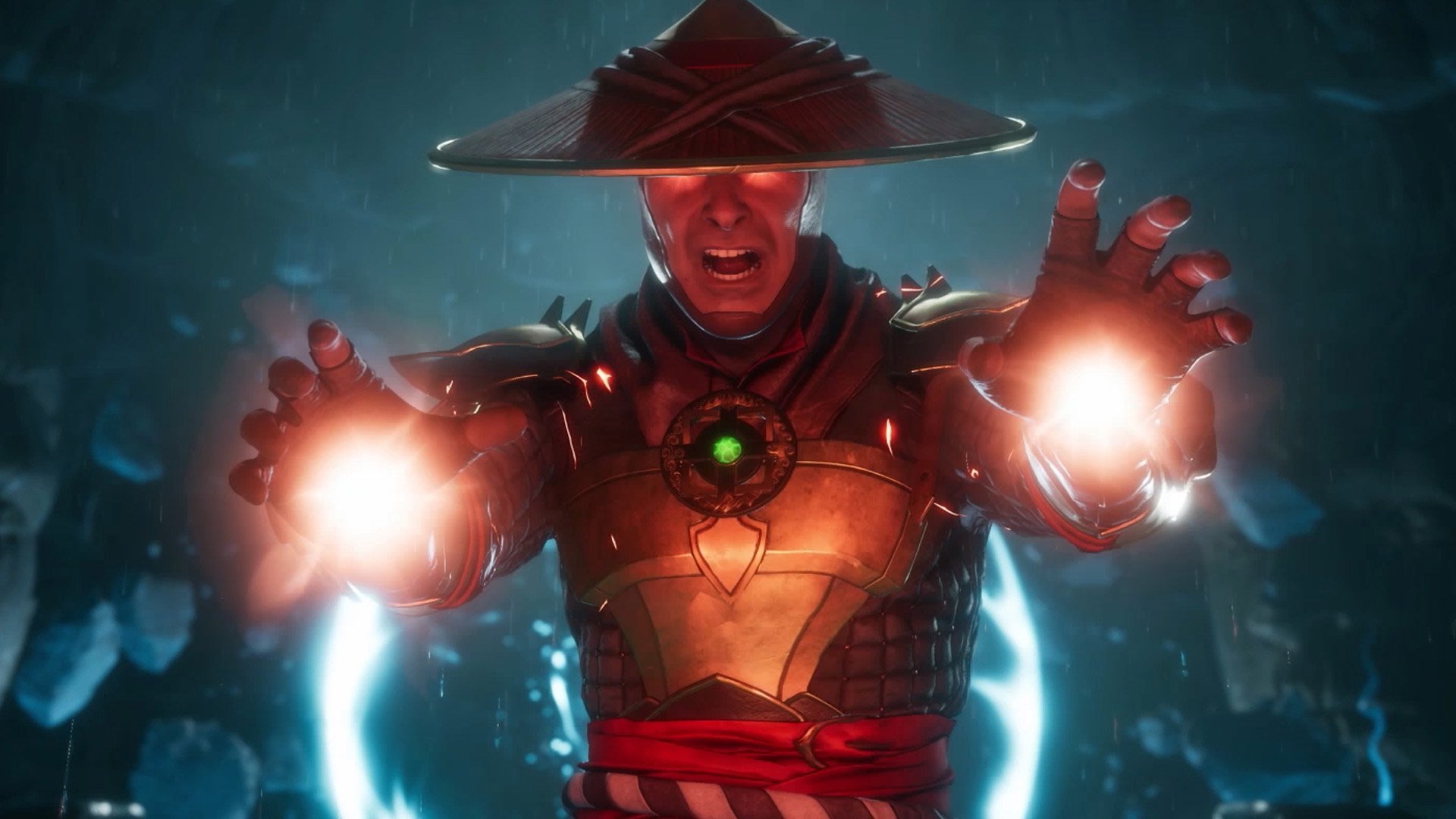 Raiden se deixou corromper pela raiva e vingança ao longo de todo MK. (Imagem: Warner/NetherRealm)