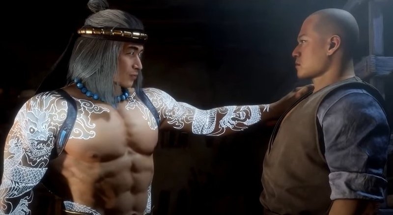 Liu Kang recruta o Grande Kung Lao para ser seu campeão. (Imagem: Reprodução).