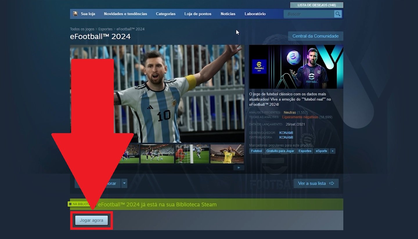 Clique na opção "Jogar Agora" para iniciar o download.