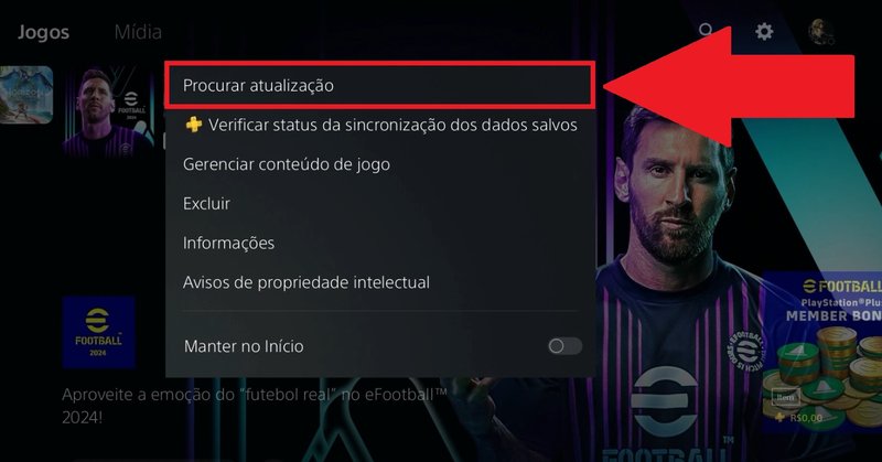 Caso o jogo não atualize automaticamente, basta fazer o processo de forma manual.