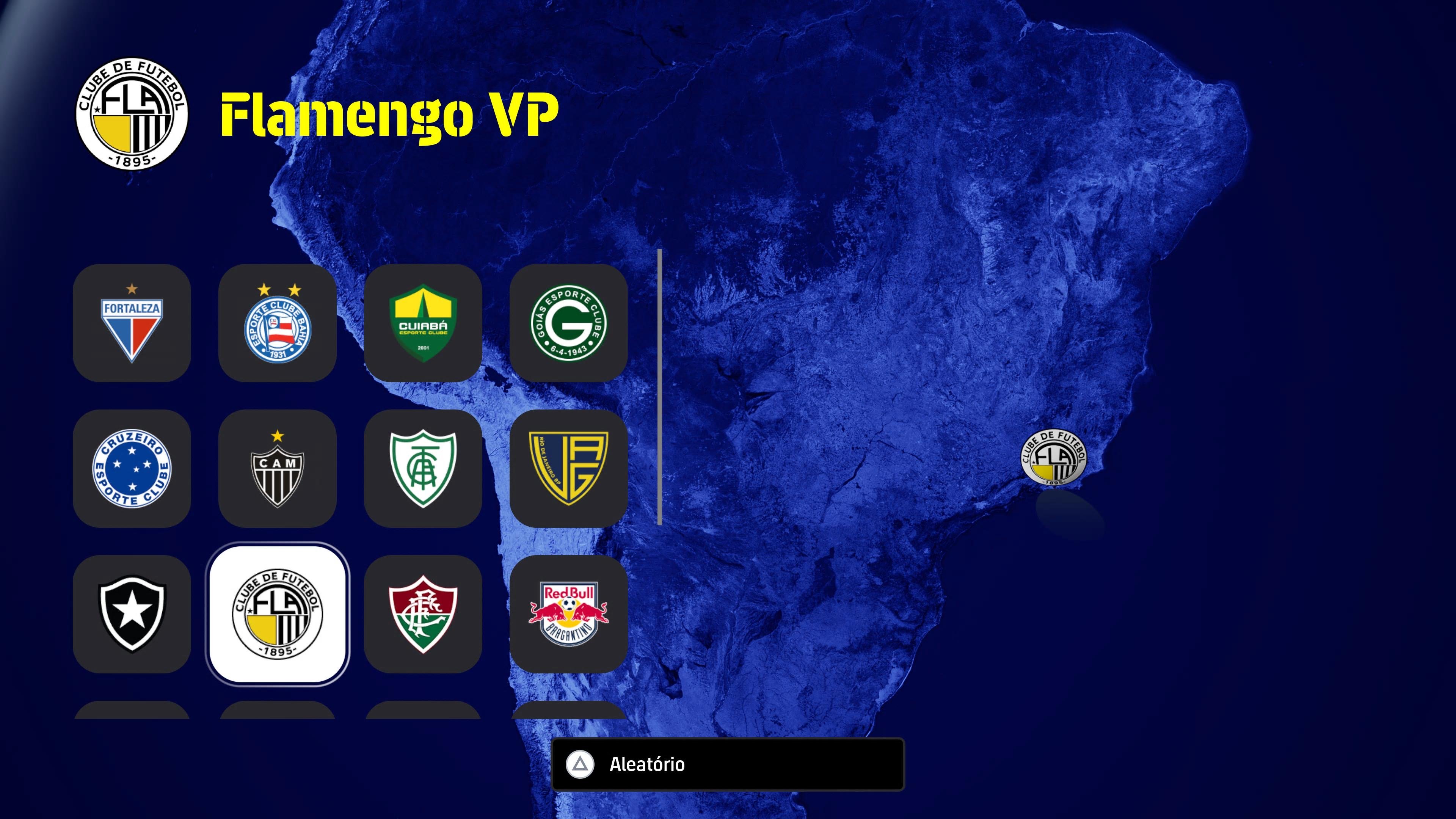 O Flamengo é um dos times que está totalmente genérico no eFootball 2024