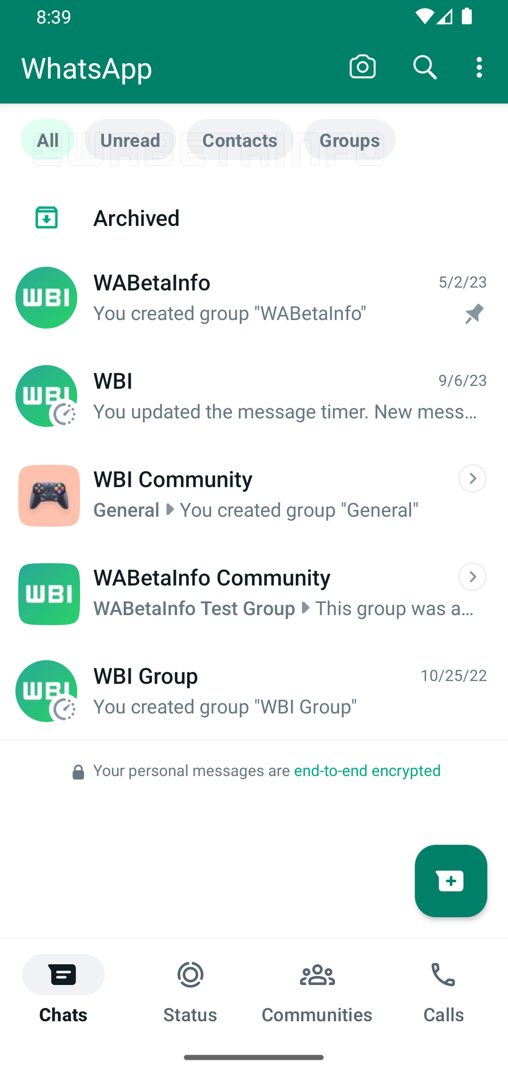 O WhatsApp prepara um novo filtro para exibir somente conversas em grupo.