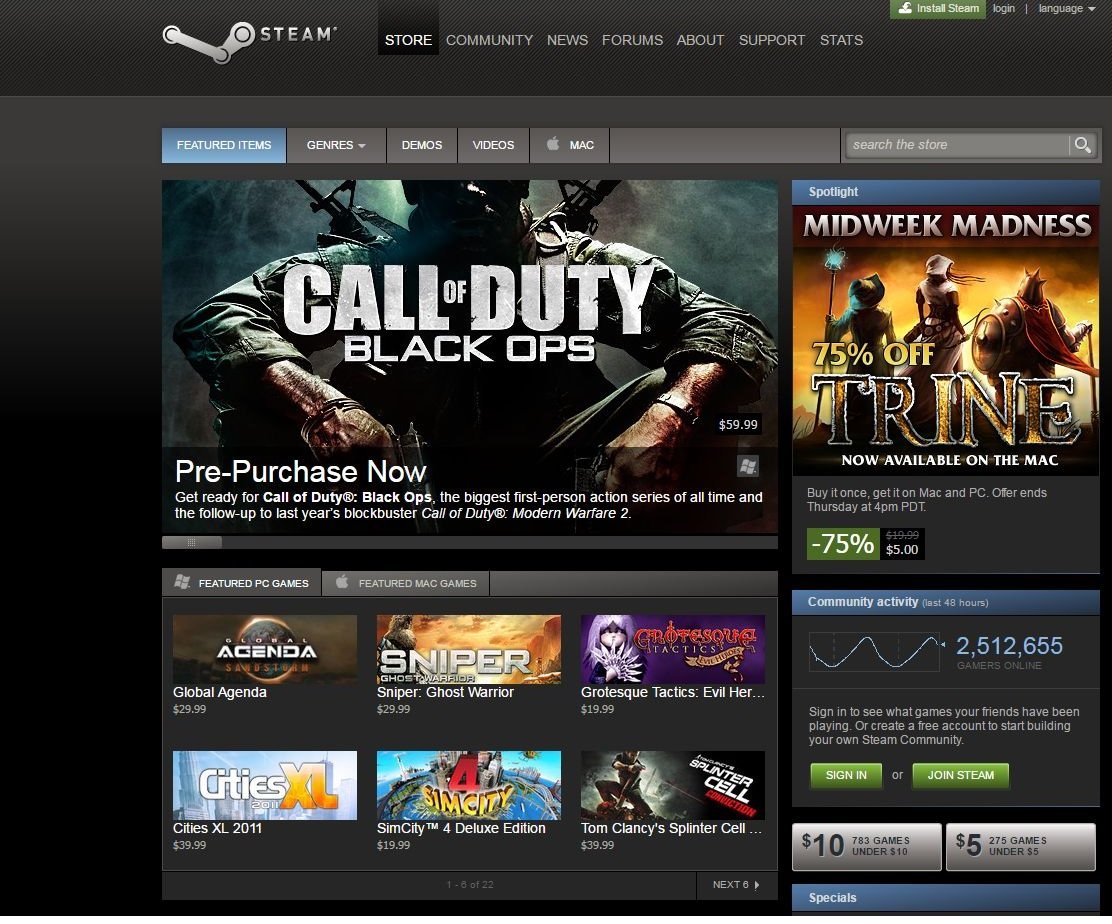 Steam, a plataforma definitiva de jogos on-line