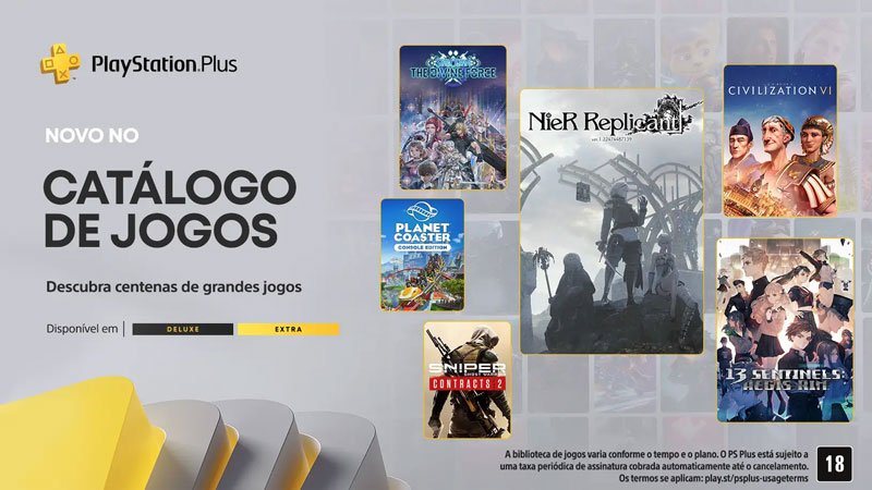 Novos Jogos Entrando no Catálogo da PLUS Essencial e Suas Platinas