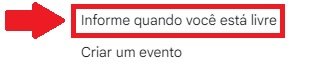 Clique na primeira opção para começar a criar o evento