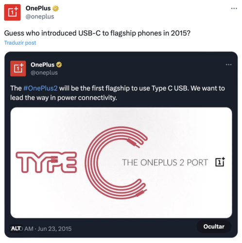 A OnePlus também debochou da Apple.