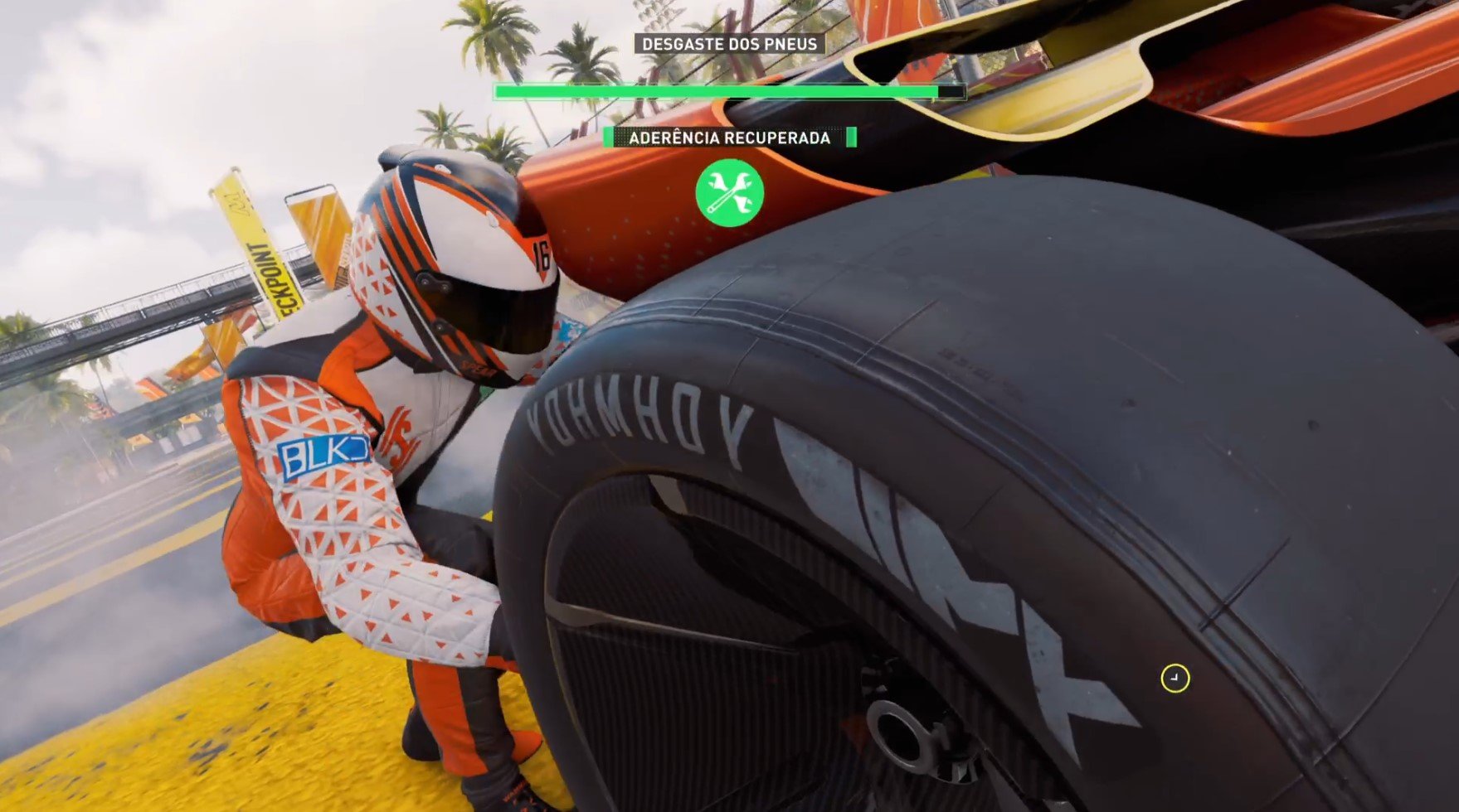 Em The Crew Motorfest, os carros de Fórmula 1 precisam trocar os pneus durante as corridas.