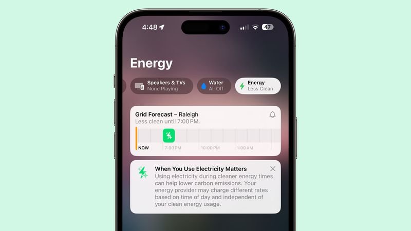 O Grid Forecast mostra quando há disposição de energia limpa na sua rede elétrica.