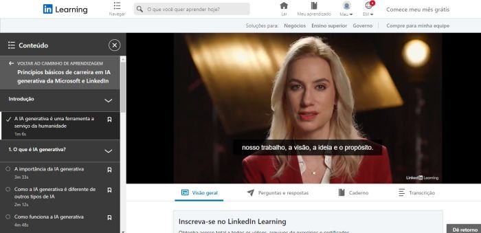 O programa tem aulas em vídeo legendadas.