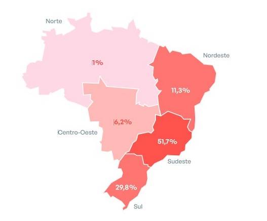 Mapa Brasil remoto exterior
