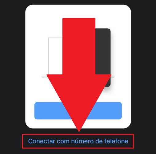 É preciso apertar na opção localizada na parte inferior da tela