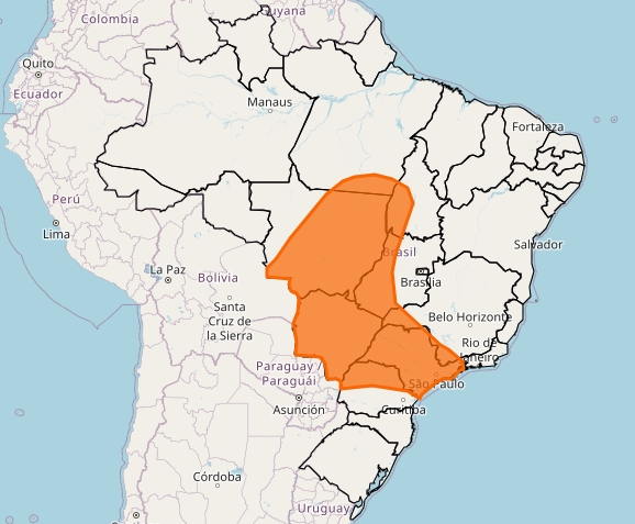 Mapa onda de calor Brasil
