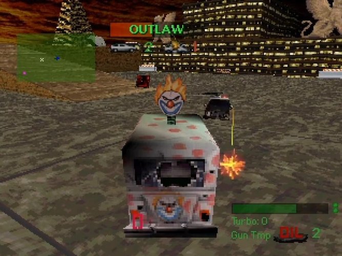 Twisted Metal, de 1995, para o PS1.