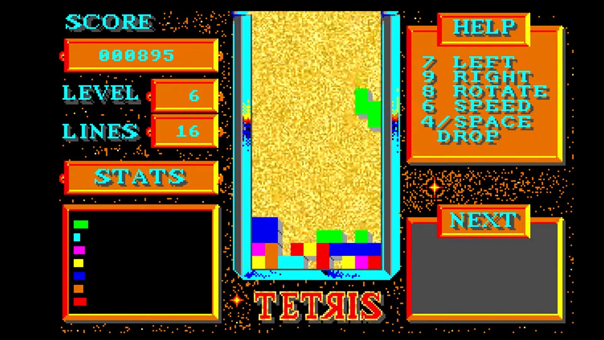 Tetris rodando no Amiga, de 1988.