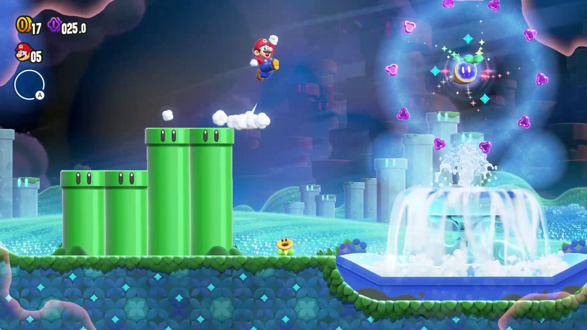 Esse é facilmente o Mario 2D mais bonito e fluido que a Nintendo já fez. 