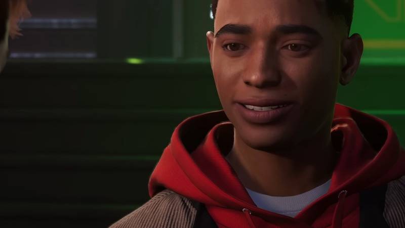 Miles Morales sem o traje de Spider-Man.