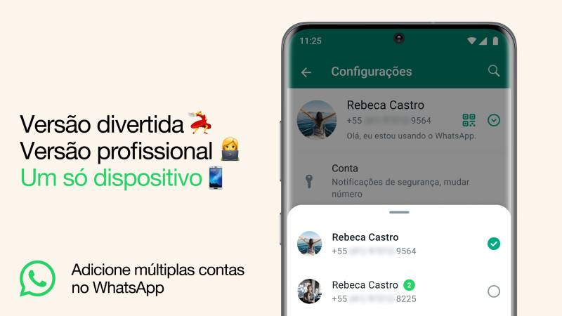 WhatsApp múltiplas contas