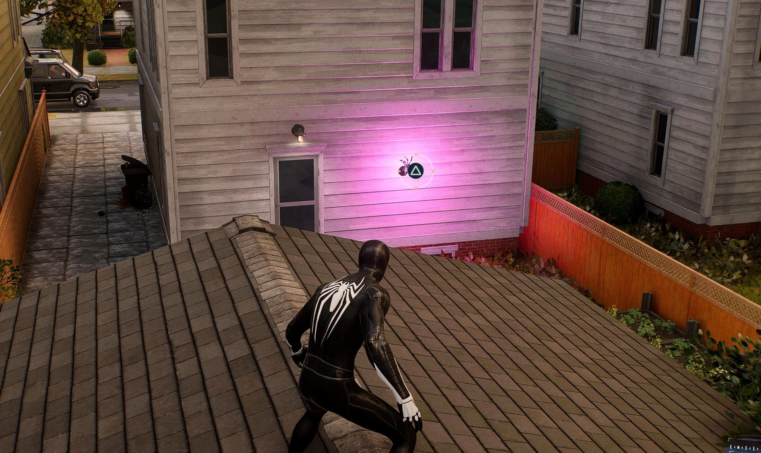 O Spider-Bot emite um sinal distinto na tela do jogador.