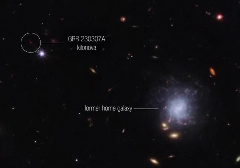 Imagem da localização da kilonova GRB 230307A.