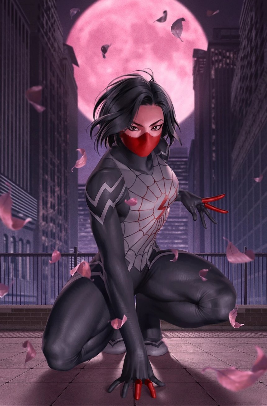 Silk, a Teia de Seda, é parceira de Spider-Man nos quadrinhos.