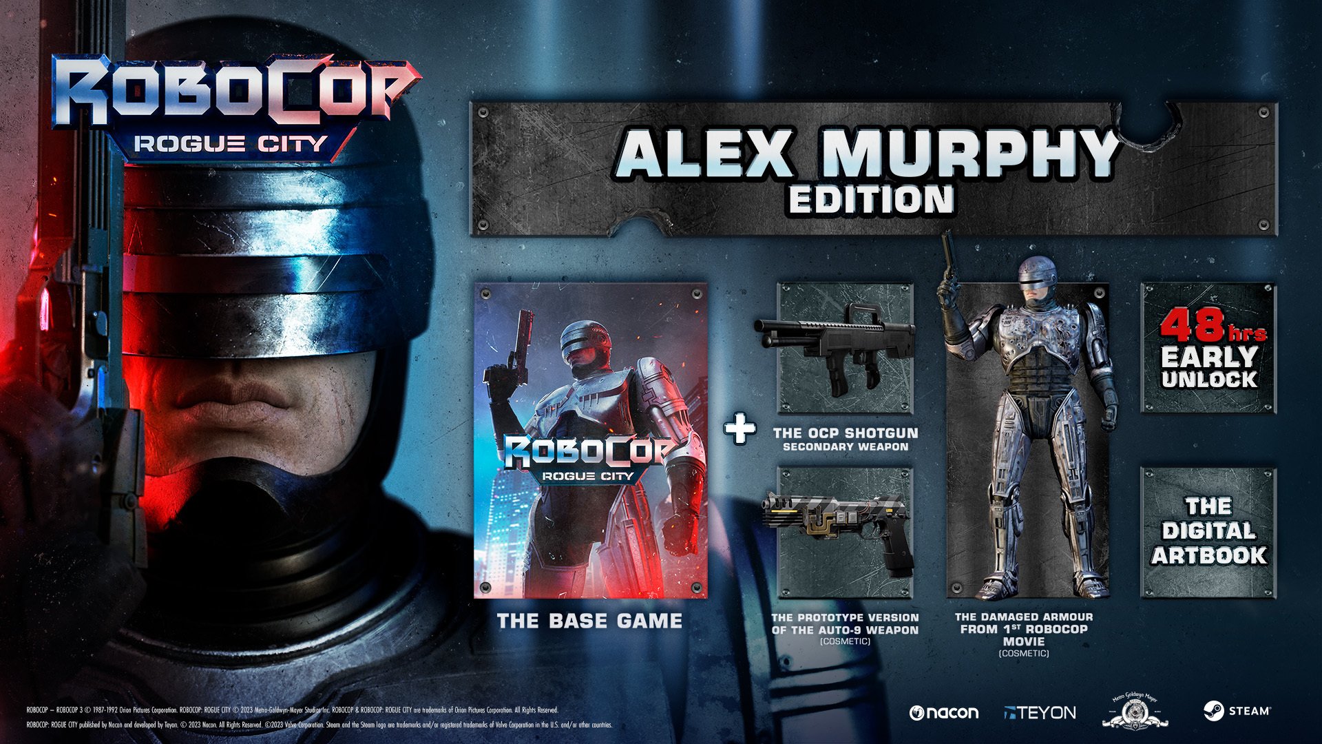 Na imagem, conjunto Alex Murphy Edition conta com itens exclusivos além de livro de arte do jogo.