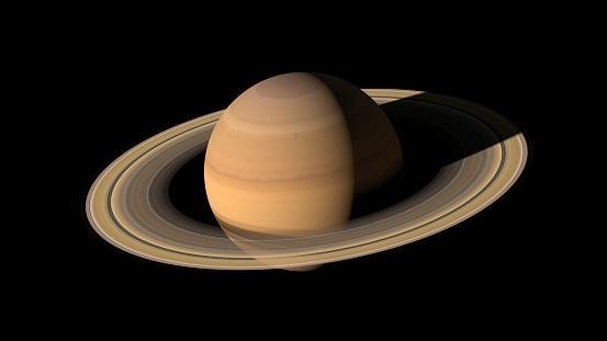 Embora os anéis de Saturno sejam grandes, são extremamente finos.