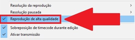 Desmarque a opção para que o vídeo da prévia da edição não seja tão pesado