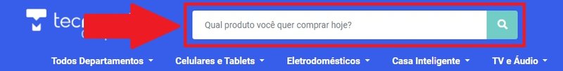 É preciso digitar o nome do produto no qual você deseja pesquisar os preços