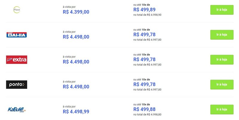 Clique no botão "Ir para a loja" para continuar sua compra