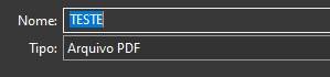 É preciso dar um nome para o ser arquivo PDF a ser criado.