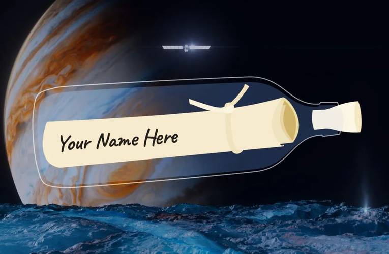 O objetivo da missão Europa Clipper, além de enviar nomes de entusiastas para o espaço, é entender a possibilidade de vida abaixo da superfície da lua de Júpiter, Europa.