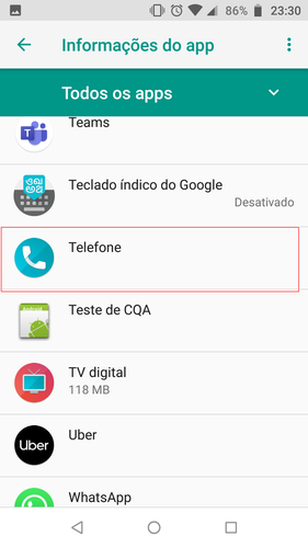 Encontre a opção telefone para dar continuidade ao processo.